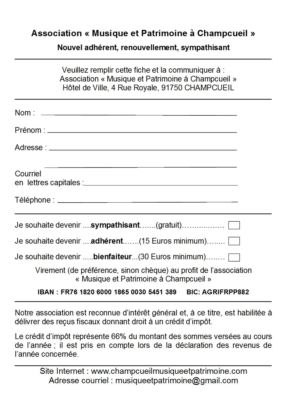 Adhésion