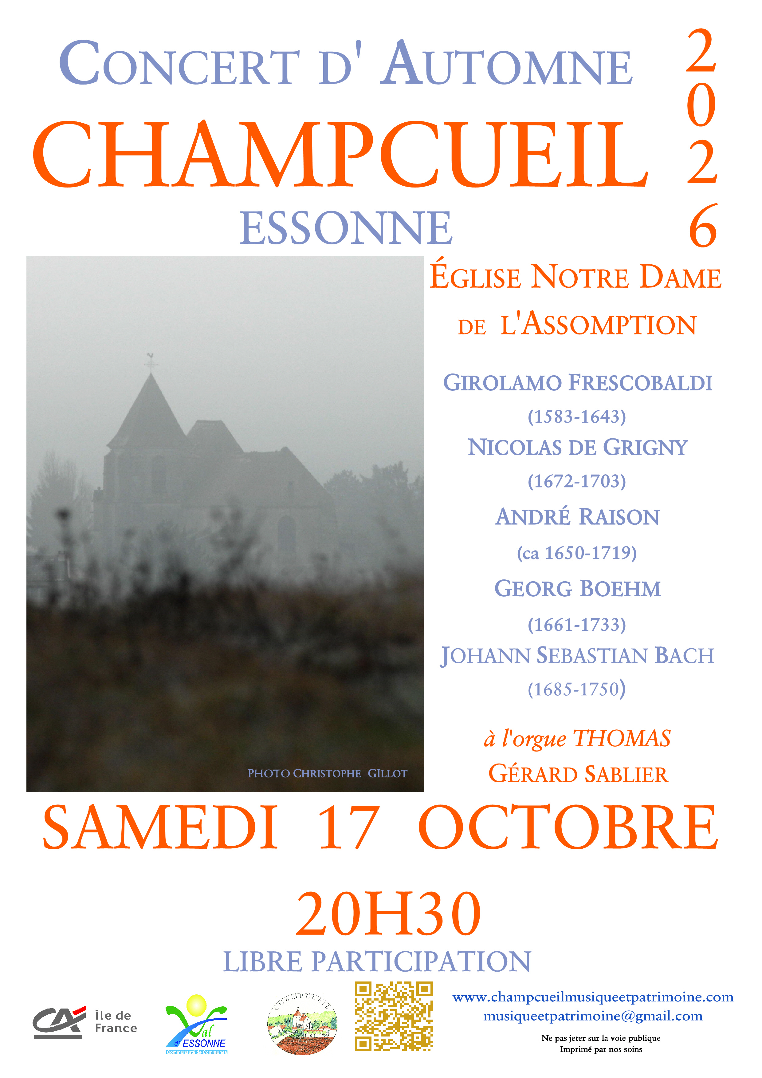 Concert d'Automne 2026 à Champcueil